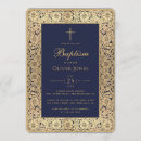 Recherche de de de bleu marine baptême invitations Croix