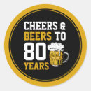 Search for 80th birthday celebration stickers 80 years
