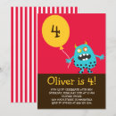 Search for funny monster invitations Party