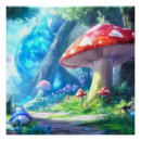 Recherche de champignons magiques posters Enchanté