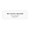 Search for we moved return address labels I have moved