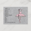 Recherche de ballerines cartes visite Danse