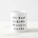 Search for alphabet design mugs Typography