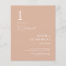 Recherche de blush pink 1st birthday invitations Simple