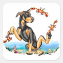 Search for doberman dog stickers Black