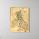 Search for british isles map canvas prints Engraved