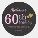 Search for 60 years stickers Adult birthday party