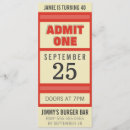 Search for admit one invitations Admission