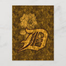 Search for monogram letter d postcards Elegant