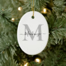 Search for monogrammed oval ornaments Simple
