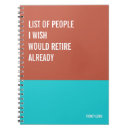 Search for retirement notebooks Humour