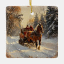 Search for horse and sleigh ornaments Old fashioned