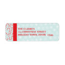 Search for blue snowflakes return address labels Fun