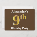 Recherche de brown anniversaire invitations Élégant