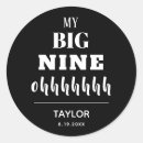 Search for birthday surprise stickers Black and white