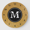 Search for gold glitter clocks Glittery