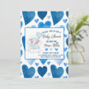 Search for blue heart invitations Blue and white