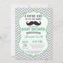 Recherche de moustache baby shower invitations Chevron