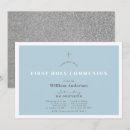 Search for silver glitter invitations Blue
