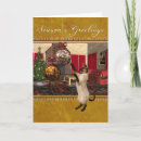 Search for siamese cats cards Black cat