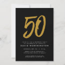 Search for suprise birthday invitations Black and gold