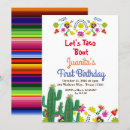 Search for cactus 1st birthday invitations Tacos