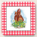 Recherche de poule dessous de verres Rouge