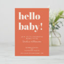 Search for burnt orange baby shower invitations Modern