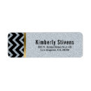 Search for gold chevron return address labels Elegant
