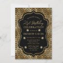 Search for gatsby birthday invitations Black gold