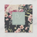 Recherche de monogramme floral cartes visite Aquarelle florale