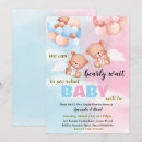 Search for balloon gender reveal invitations Boho