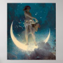Search for moon and stars design posters Vintage