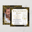 Search for white and gold engagement party invitations Champagne
