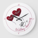 Search for 40th wedding anniversary clocks Red