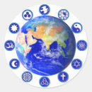 Search for peace and unity stickers Earth