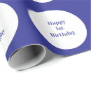 Search for blue polka dot wrapping paper Happy birthday