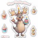 Search for cute cartoon moose stickers Animal