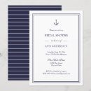 Search for anchor bridal shower invitations Navy blue and white