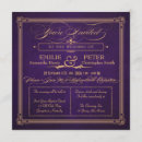 Search for eggplant gold wedding invitations Aubergine