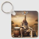 Search for funny drummer keychains Giraffe