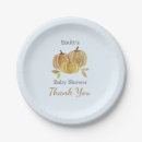 Search for pumpkin baby shower plates Blue
