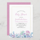 Search for pink cactus baby shower invitations Succulents
