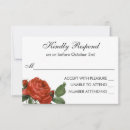 Search for red rose wedding rsvp cards Floral