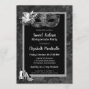 Search for black and white masquerade invitations Elegant