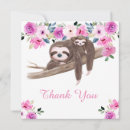 Search for sloth thank you cards Pink