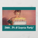 Search for retro surprise birthday invitations Vintage