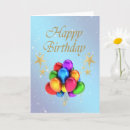 Search for gold stars birthday cards Balloon