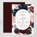 Search for burgundy and navy blue wedding invitations Modern