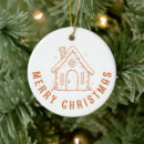 Search for gingerbread house ornaments Whimsical
